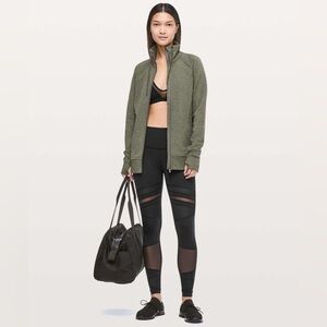 Lululemon Wunder Under High-Rise Tight Black Mix and Mesh Leggings